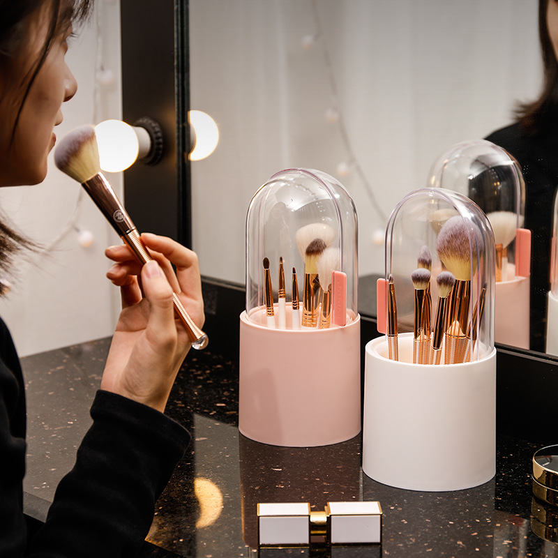 360° Rotating Makeup Brush Holder