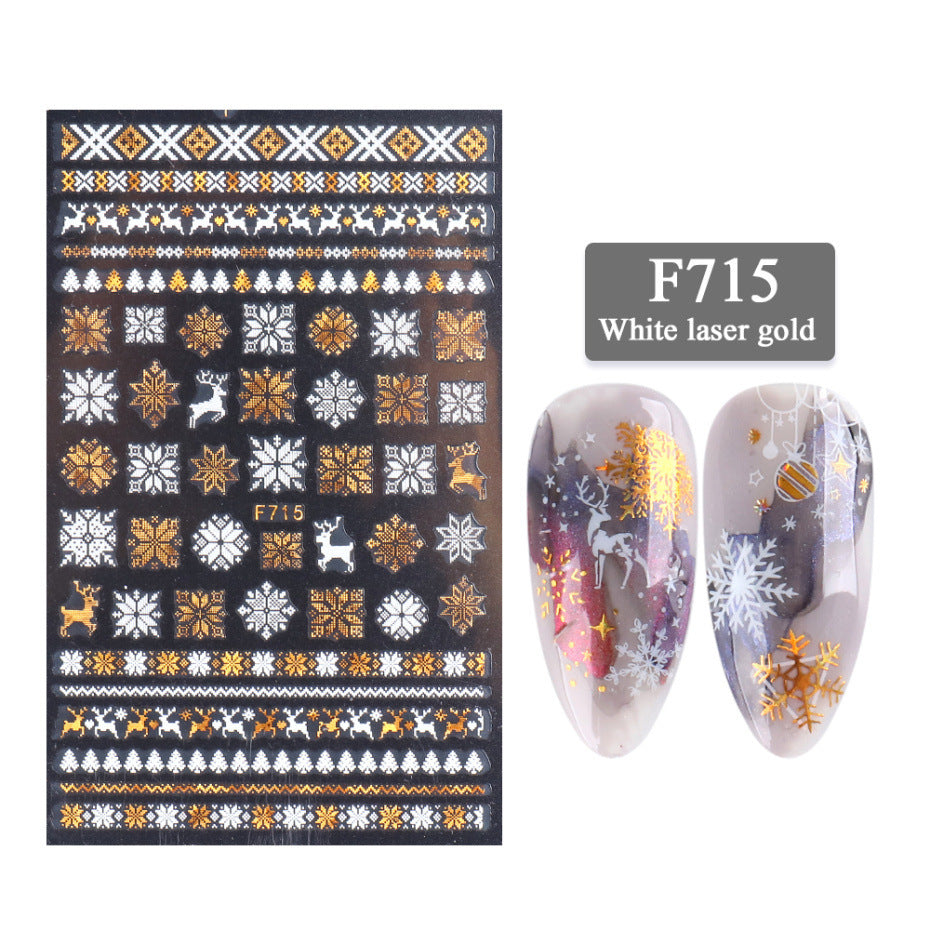 Nail Art Stickers and Holographic Christmas type 715