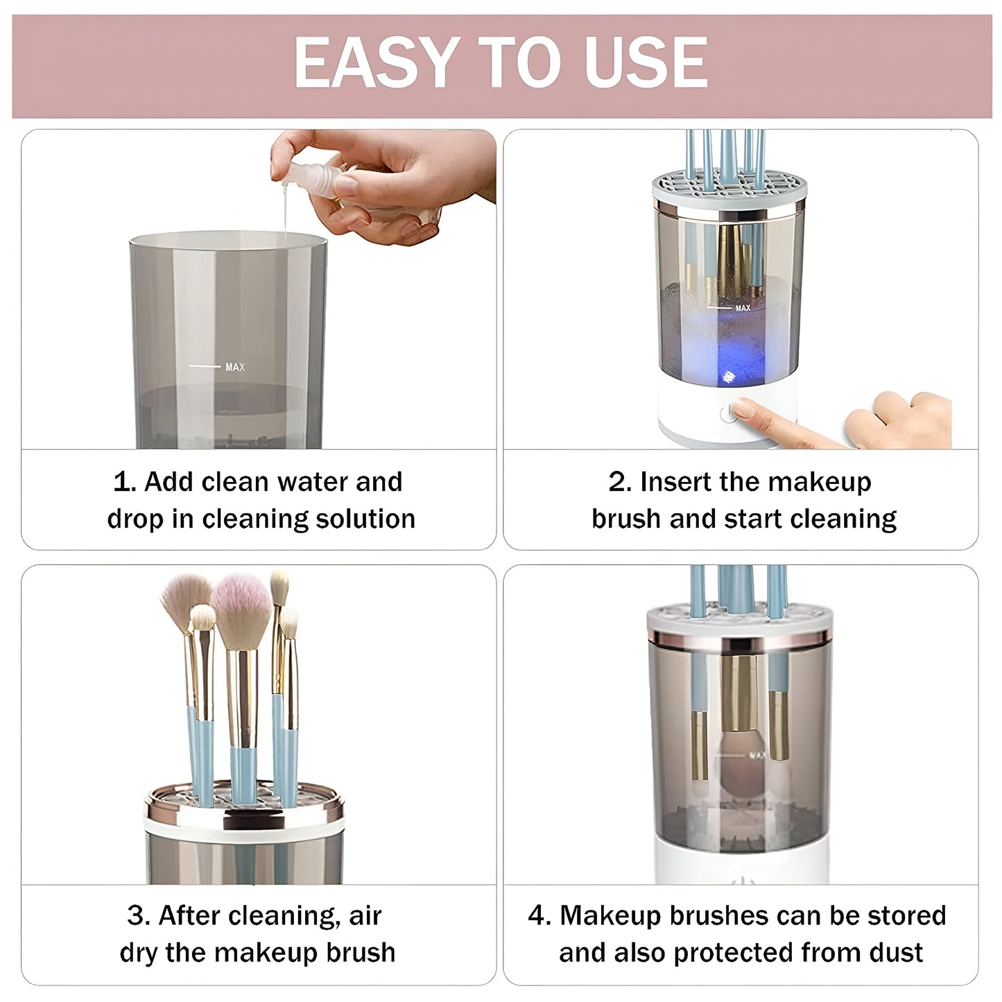 Automatic USB Makeup Brush Cleaner