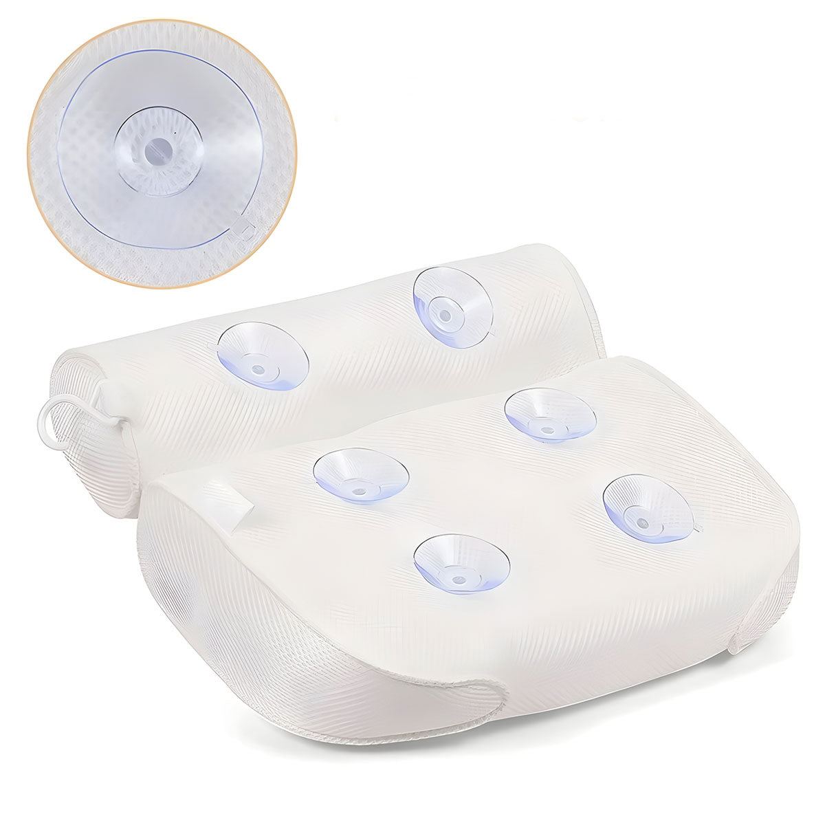 Comfortable 4D Mesh Bath Pillow with Suction