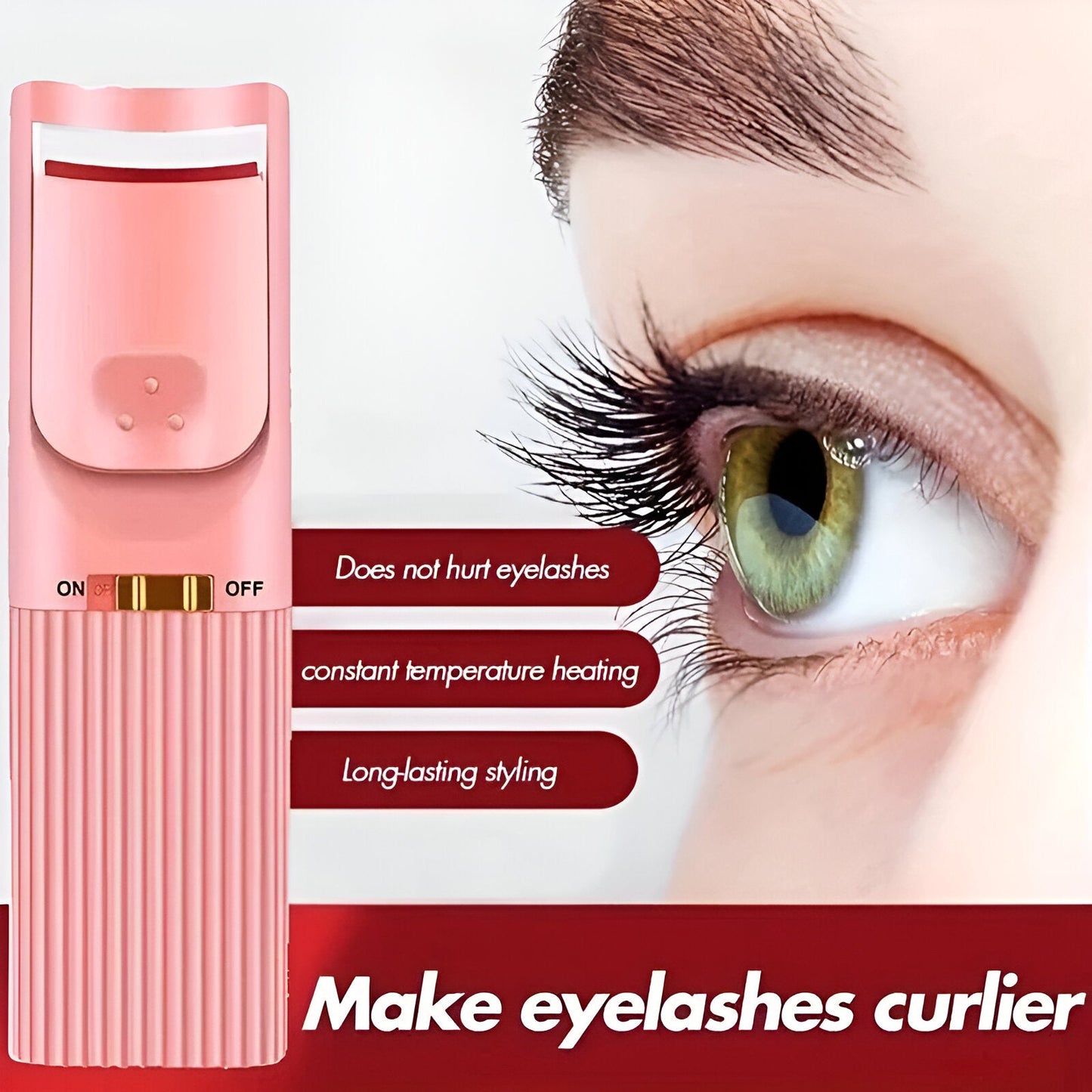 Electric Heated Eyelash Curler Device