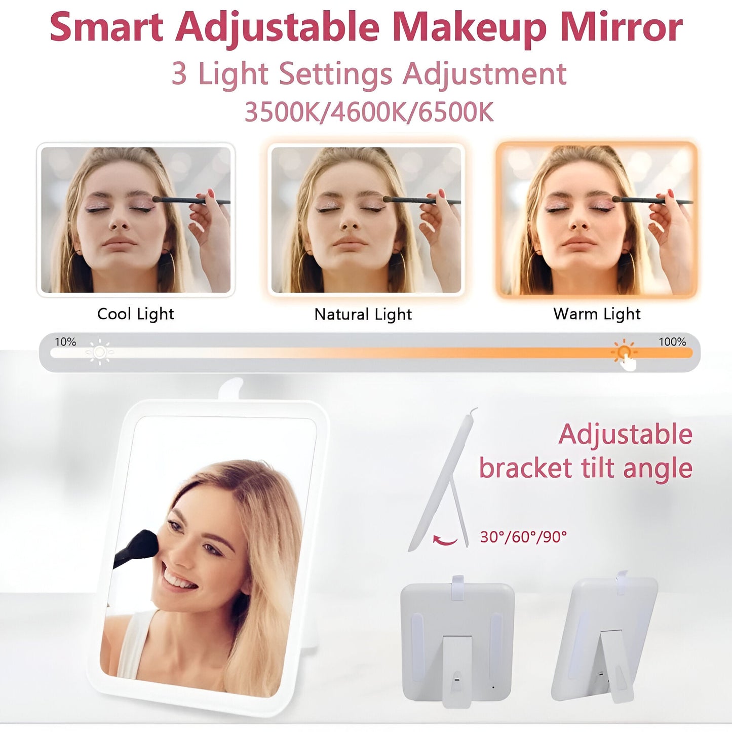 LED Lighted Travel Makeup Bag with Mirror