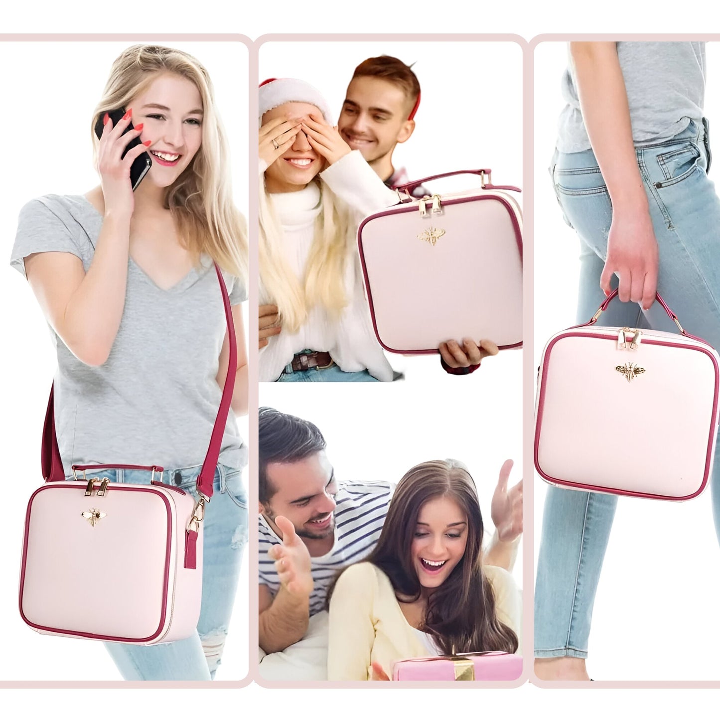 LED Lighted Travel Makeup Bag with Mirror