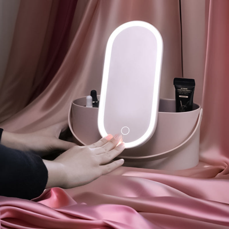 Keep your makeup organised and accessible with the makeup case with mirror.