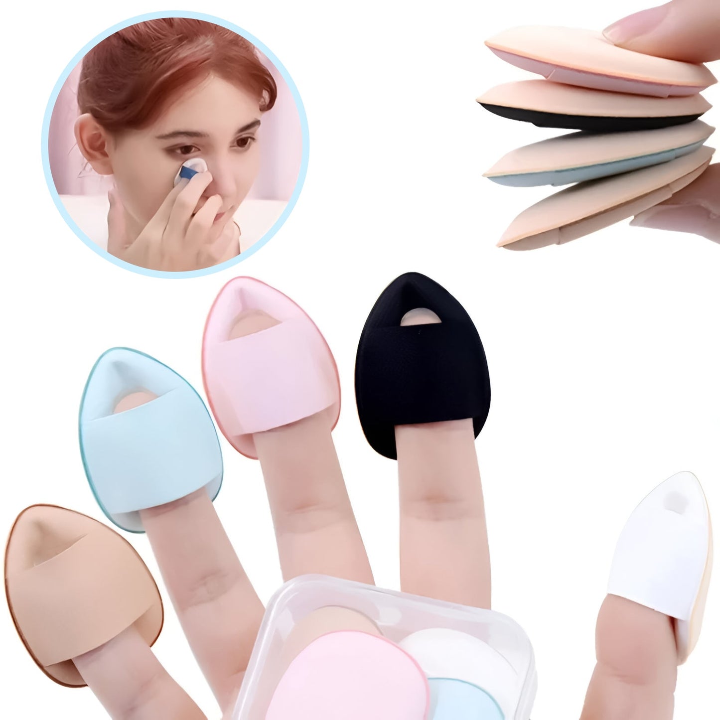 Powder Puffs designed for seamless application of BB cream, foundation, and pressed powder for a smooth finish.