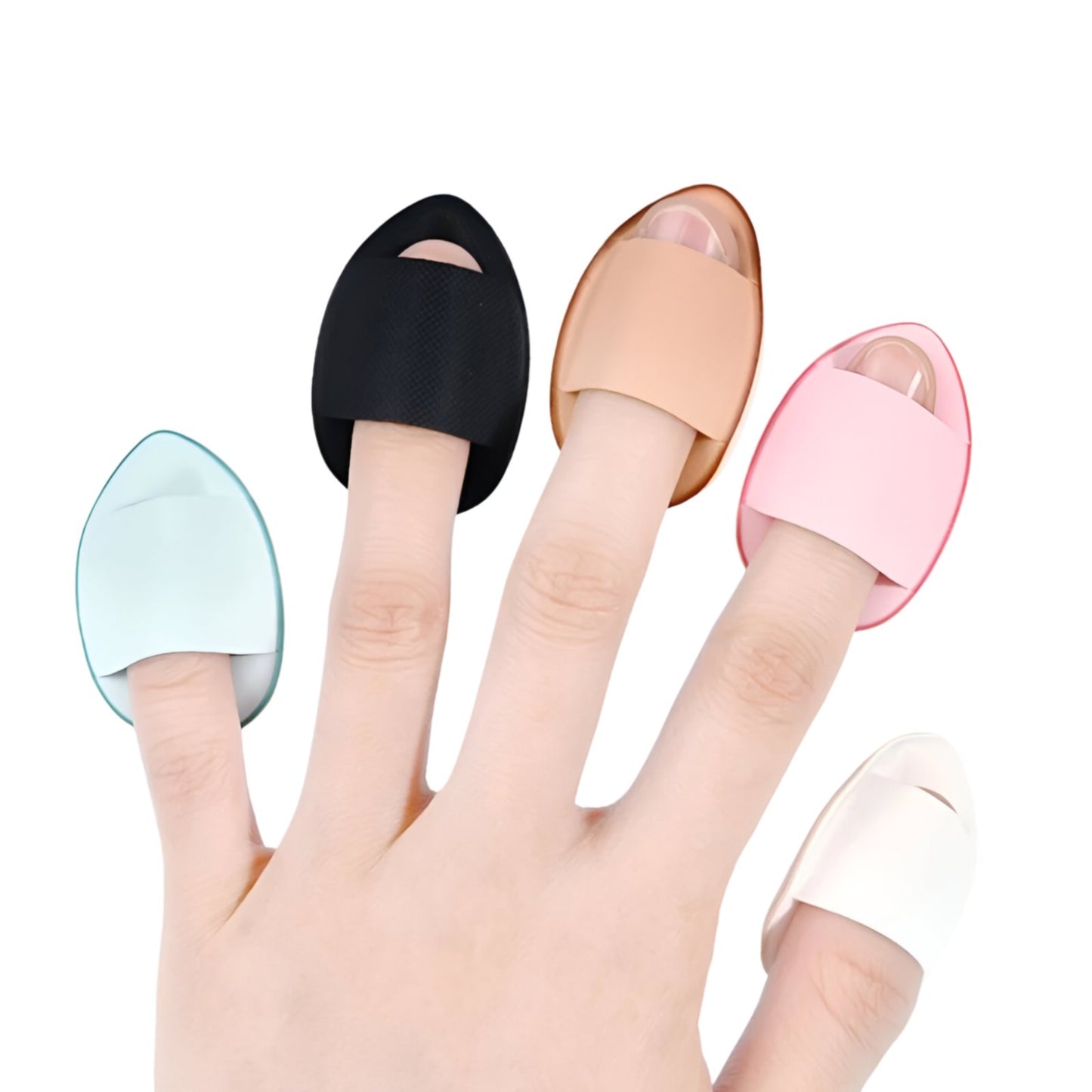Powder Puffs ideal for quick makeup touch-ups, fitting snugly on your fingertips for better control and precision.