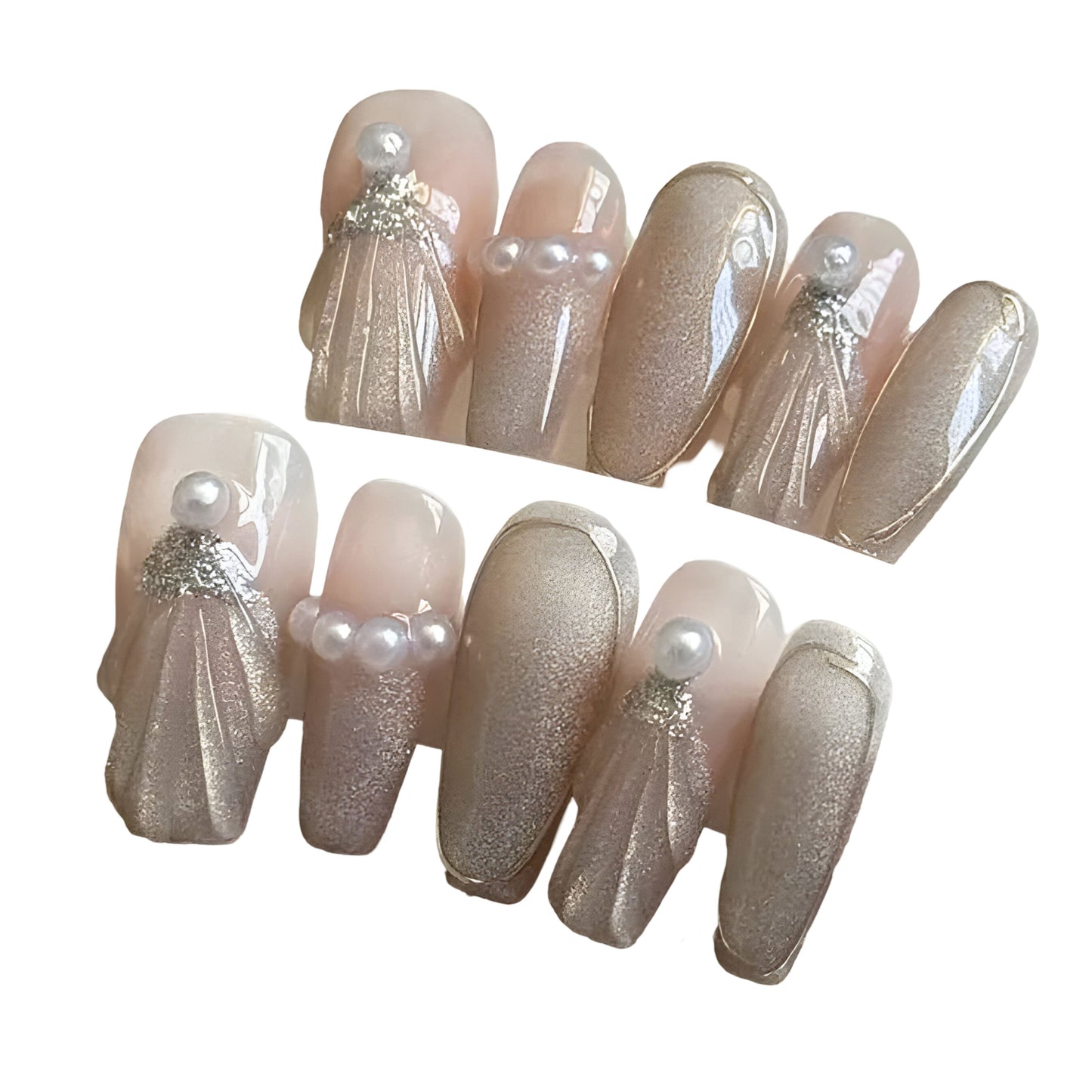 Reusable Ballerina Press-On Nail Stickers