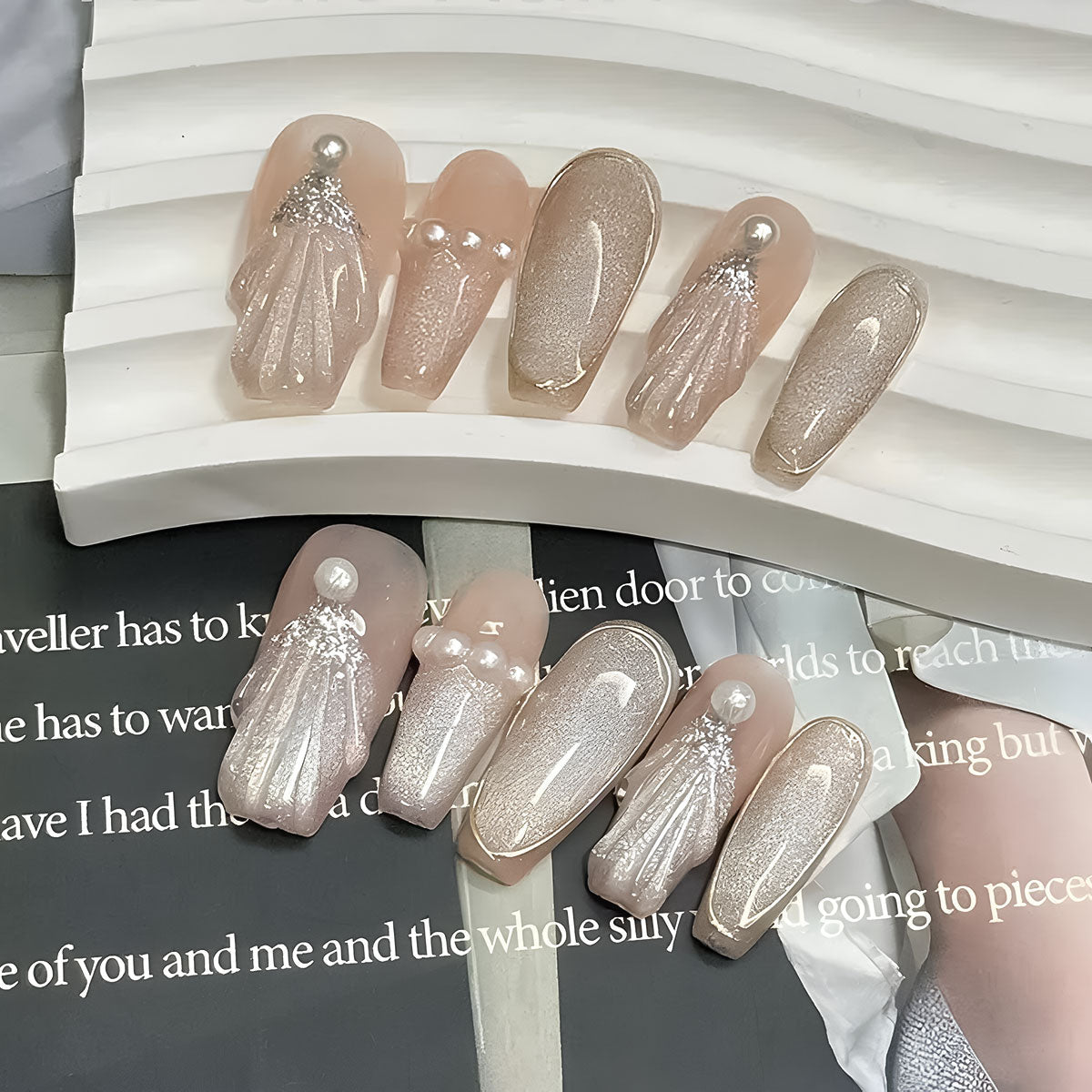 Reusable Ballerina Press-On Nail Stickers