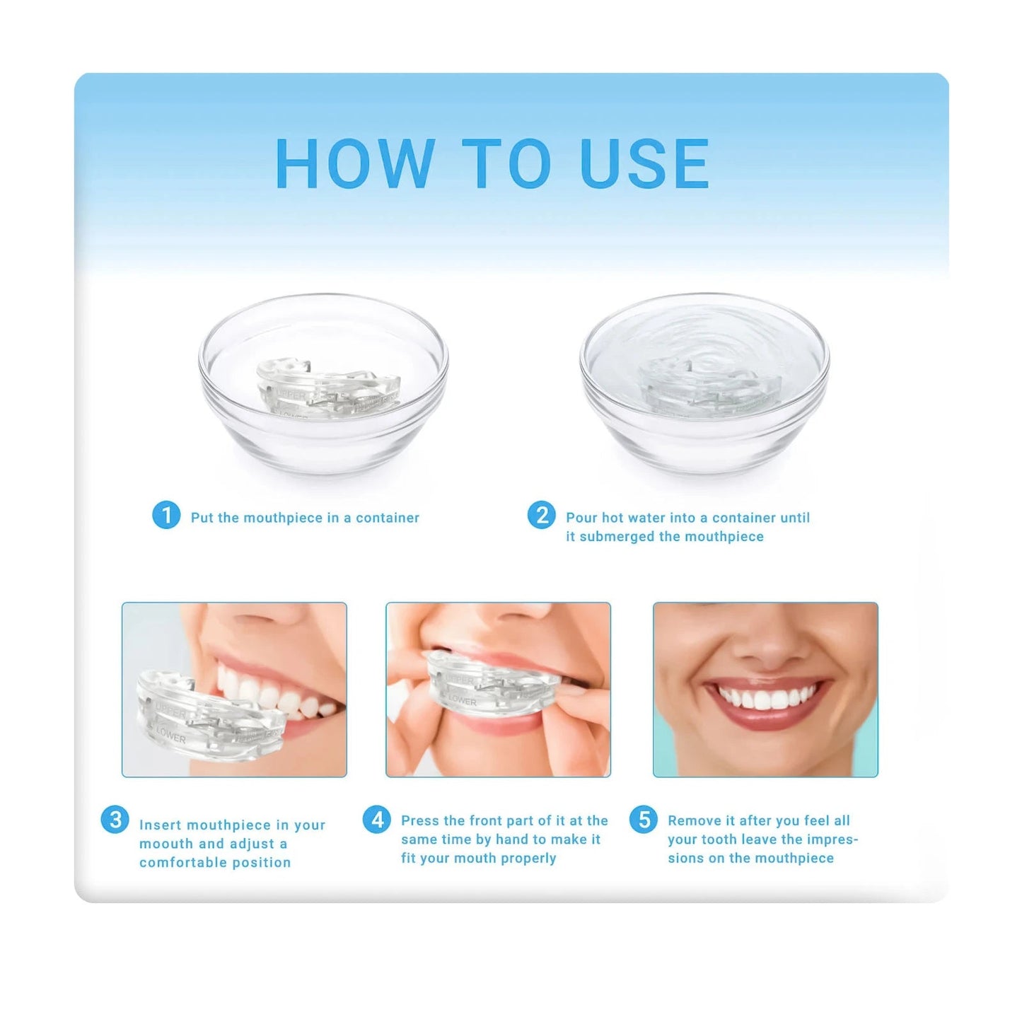 Adjustable Mouthpiece Anti-Snore for Teeth Grinding Relief