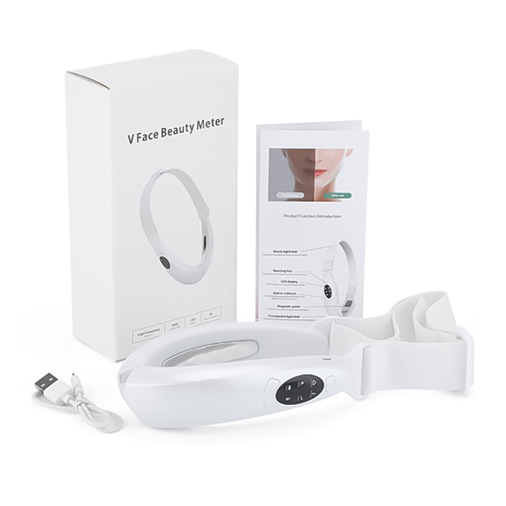 Face Lifting Device full package with charger, manual and V-Face massager