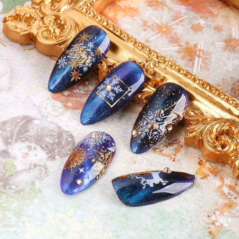 Nail Art Stickers and Holographic Christmas Nail Adhesive Stickers