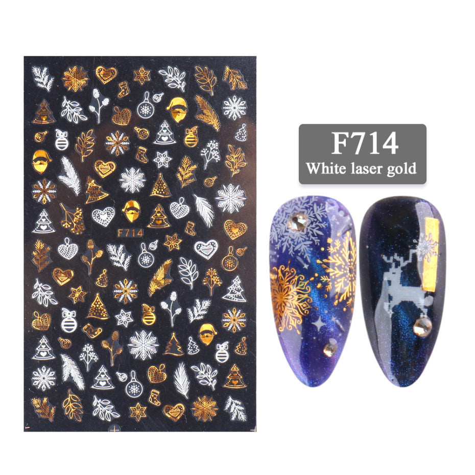 Nail Art Stickers and Holographic Christmas Nail multidesign