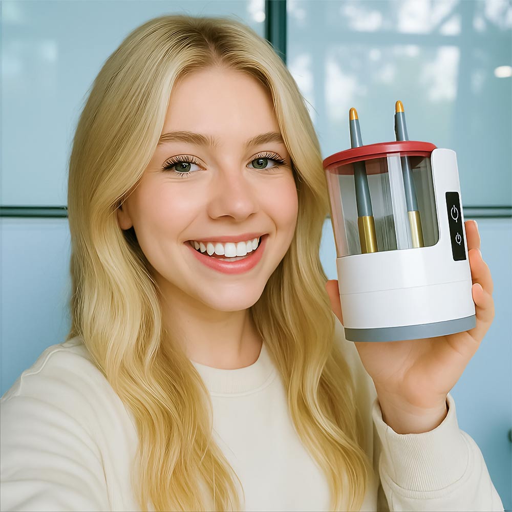 Makeup Brush Cleaner washer removes dirt and bacteria to help protect your skin and extend brush lifespan