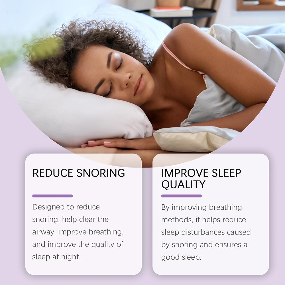 Mouth tape for snorers displayed in clean packaging, emphasising its dust-filtering feature and skin-friendly material.
