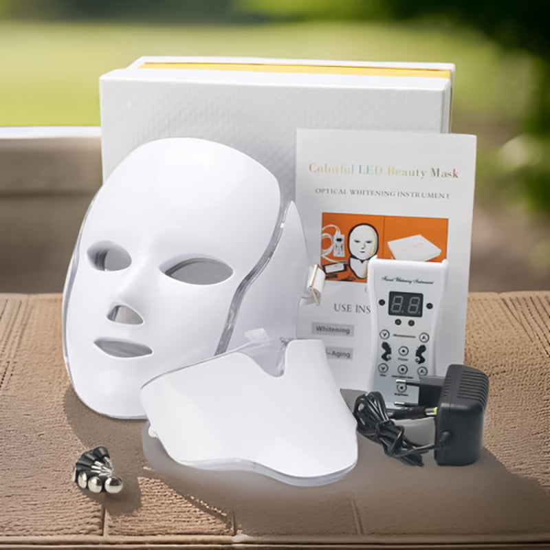 7-Color LED Facial Mask for Skin Rejuvenation - beautyessence beautyessence LED Light Therapy Mask
