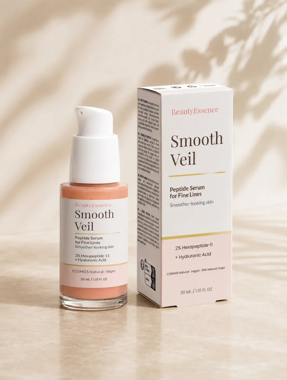 What do peptides do for skin: BeautyEssence Smooth Veil Peptide Serum for fine lines
