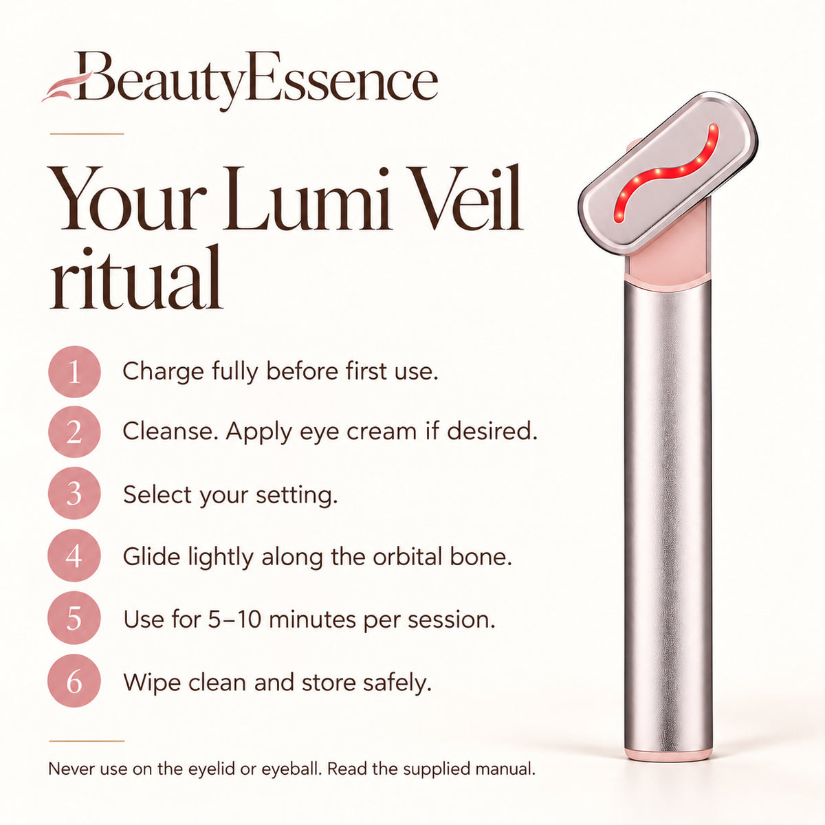 Heated Eye Massager with EMS & Vibration - LUMI VEIL