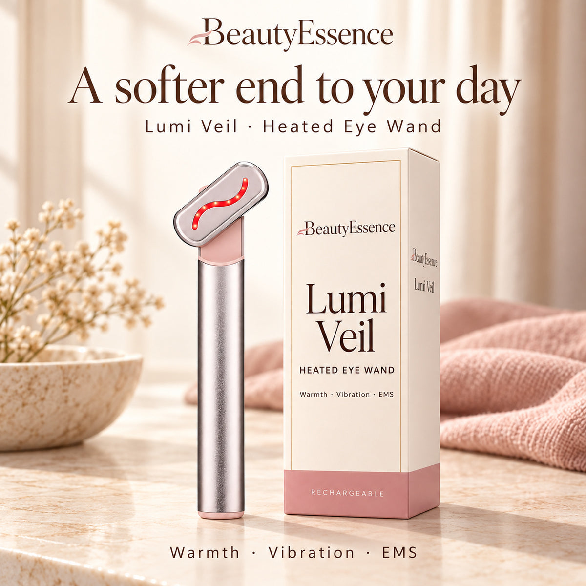 Heated Eye Massager with EMS & Vibration - LUMI VEIL