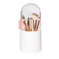 360° rotating makeup brush holder with lid