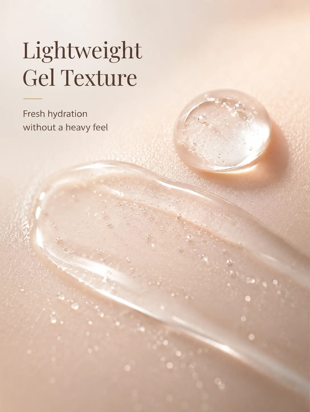Lightweight niacinamide moisturiser gel texture for daily hydration