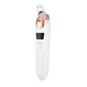 Electric blackhead remover vacuum in white and gold