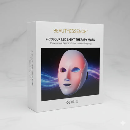 Beauty Essence 7-Colour LED Light Therapy Mask packaging on a white background