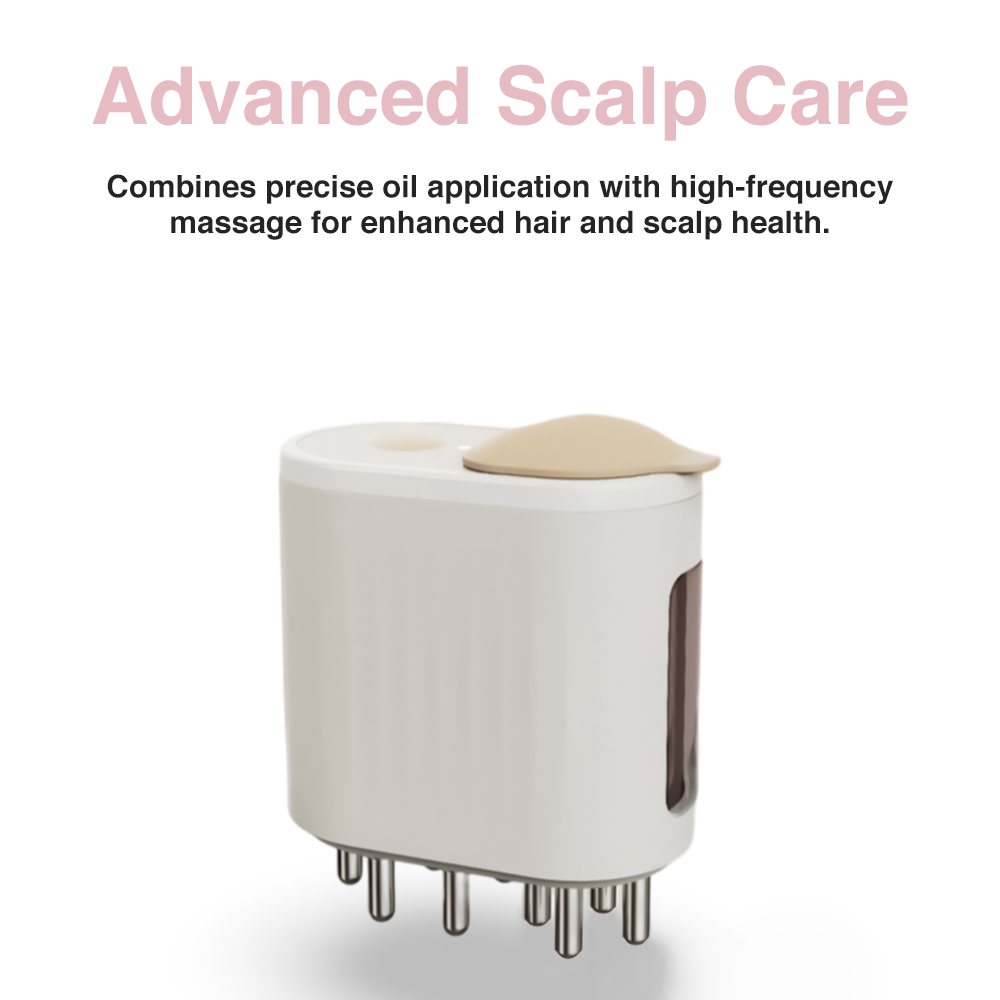 This device offers precise oil application, high-frequency massage