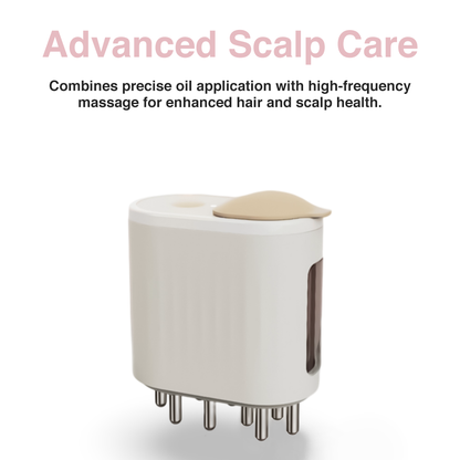 This device offers precise oil application, high-frequency massage