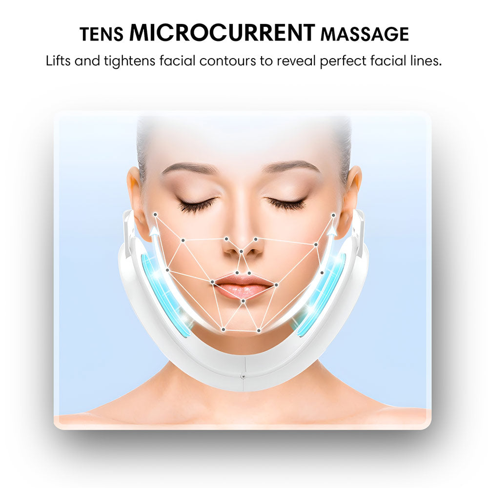 Facial firming massager lifts and tightens facial contours for perfect facial lines.