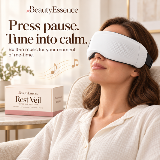 Masajeador de ojos con calor, presión de aire, vibración y música