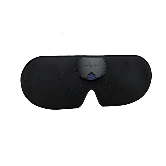 Smart Eye Massager with blackout mask offers deep sleep by blocking light and soothing tired, stressed eyes.