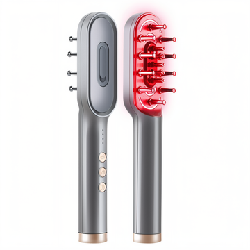 3-in-1 scalp care comb with LED, EMS and RF settings
