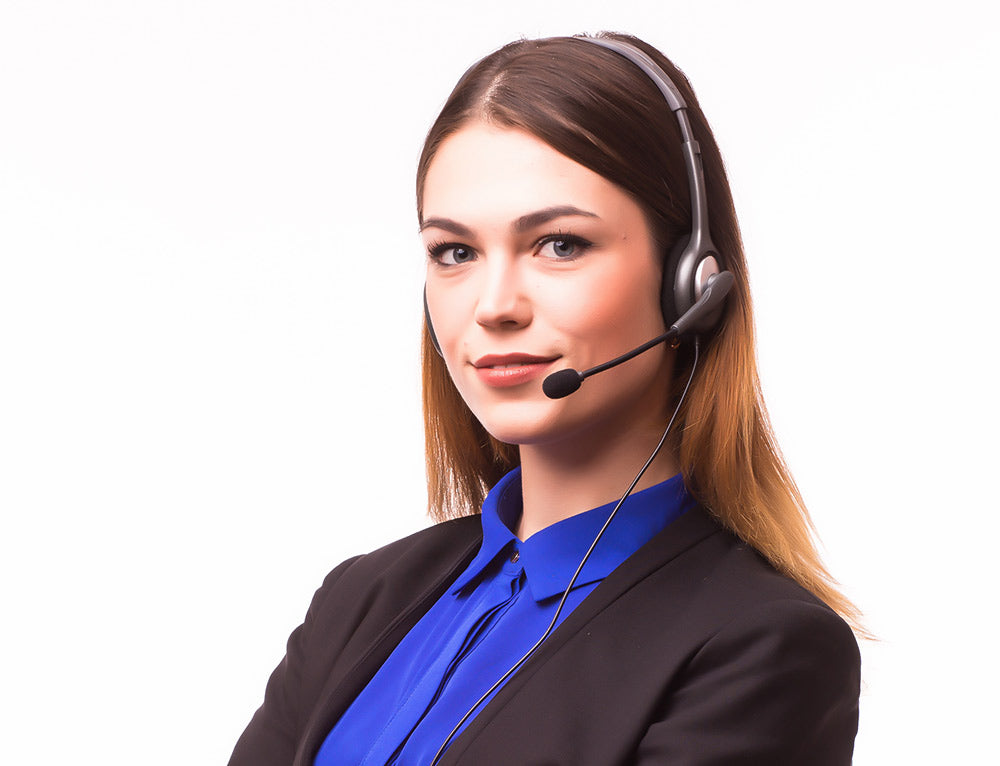 Friendly support agent with headset ready to assist at BeautyEssence Contact Centre